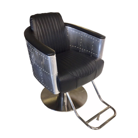 CHAISE DE COIFFURE RIDER URBAN AVEC FINI EN ACIER INOXIDABLE