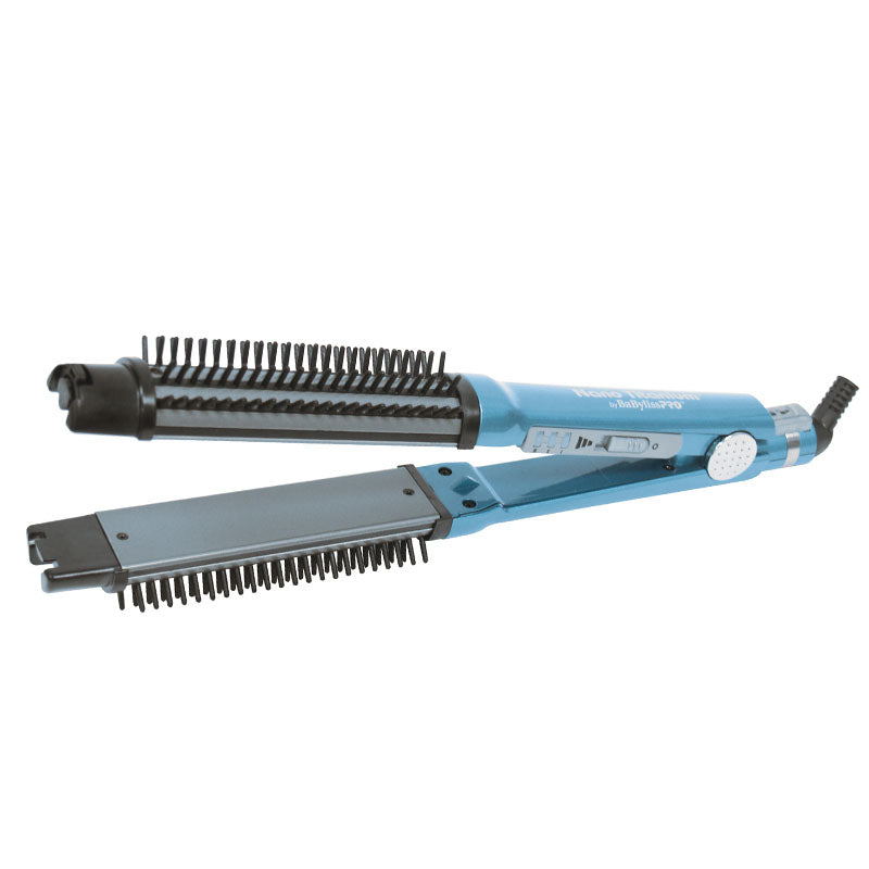 Babyliss 2 in 1 styling brush 2024 and flat iron